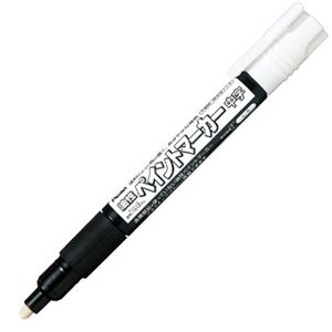 （まとめ） ぺんてる 油性ペイントマーカー 中字 白MMP20-W 1本 【×30セット】