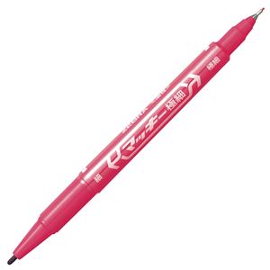 （まとめ） ゼブラ 油性マーカー マッキー極細丸芯細字+極細 ピンク MO-120-MC-P 1本 【×50セット】
