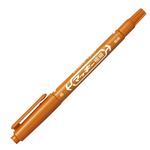 （まとめ） ゼブラ 油性マーカー マッキー極細丸芯細字+極細 茶 MO-120-MC-E 1本 【×50セット】