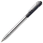 （まとめ） TANOSEE ノック式油性ボールペン0.7mm 黒 （軸色：クリア） 1セット（100本：10本×10箱） 【×5セット】