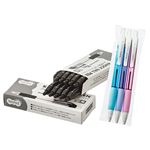 （まとめ） TANOSEEノック式油性ボールペン（なめらかインク） 0.5mm 黒 20本+カラー軸3本パック 1パック 【×5セット】