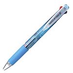 （まとめ） 三菱鉛筆 3色ボールペン クリフター0.7mm （軸色 透明水色） SE3304T.8 1本 【×30セット】