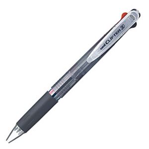 （まとめ） 三菱鉛筆 3色ボールペン クリフター0.7mm （軸色 透明黒） SE3304T.24 1本 【×30セット】
