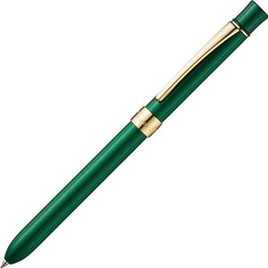 （まとめ） TANOSEE 多機能筆記具3ファンクションスリムメタルf ブリティッシュグリーンマイカ 1本 【×5セット】