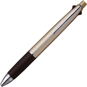 （まとめ） 三菱鉛筆 多機能ペンジェットストリーム4＆1 0.38mm （軸色：シャンパンゴールド） MSXE510003825 1本 【×5セット】