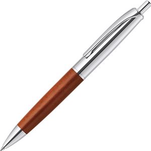 （まとめ） ゼブラ エマルジョンボールペンフィラーレWD ノック式 ウッドシルバー P-BA76-WDS 1本 【×5セット】