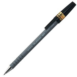 （まとめ） ゼブラ 油性ボールペン ラバー800.7mm 黒 R-8000-BK 1箱（10本） 【×10セット】