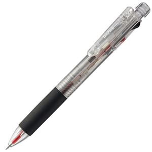 （まとめ） TANOSEE 多機能ボールペン2+1（軸色 透明） 1本 【×30セット】