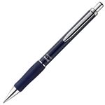 （まとめ） TANOSEEノック式油性ボールペン（なめらかインク） ハイグレード 0.7mm 黒 （軸色：ブルー） 1本 【×10セット】