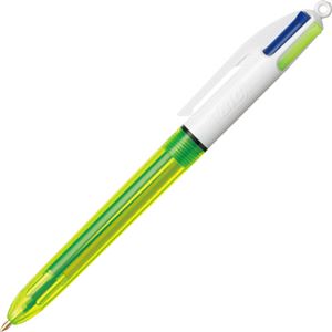 （まとめ） BIC 4色ネオンボールペン4CN10FLYLW 1本 【×10セット】