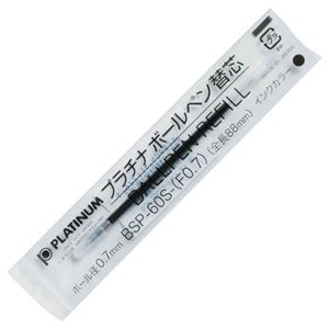 （まとめ） プラチナ 油性ボールペン替芯 0.7mm黒 ダブルアクション用 BSP-60S-（F0.7）#1 1セット（10本） 【×10セット】