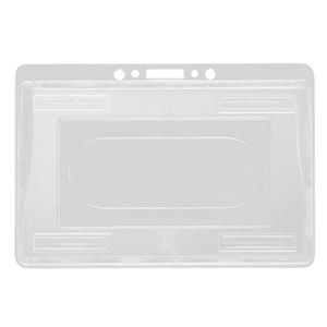 （まとめ） ライオン事務器 名札用ホルダー ヨコ型ハードタイプ（IDカード2枚用） N216H-2P 1パック（2枚） 【×10セット】