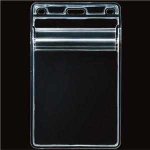 （まとめ） ソニック 名札用表示面タテ型チャックタイプ NF-578-1 1セット（10枚） 【×5セット】