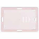 （まとめ） ライオン事務器 名札用ホルダータテヨコ兼用型 ソフトタイプ（IDカード用） ピンク N209H-5P 1パック（5枚） 【×5セット】