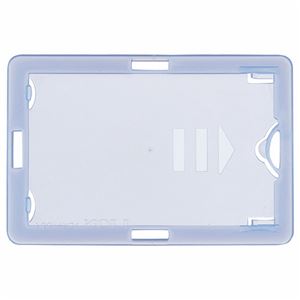 （まとめ） ライオン事務器 名札用ホルダータテヨコ兼用型 ソフトタイプ（IDカード用） ブルー N209H-5P 1パック（5枚） 【×5セット】