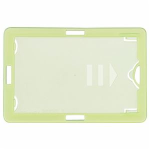 （まとめ） ライオン事務器 名札用ホルダータテヨコ兼用型 ソフトタイプ（IDカード用） グリーン N209H-5P 1パック（5枚） 【×5セット】