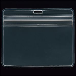 （まとめ） TANOSEE名札用ケース（防水チャック付） 大 1パック（10枚） 【×10セット】