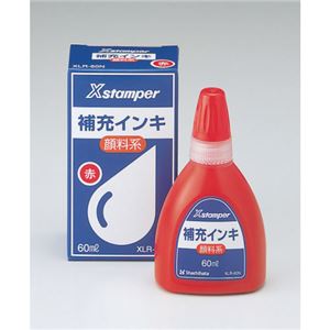 シヤチハタ Xスタンパー 補充インキ顔料系全般用 60ml 赤 XLR-60N 1セット（12個）