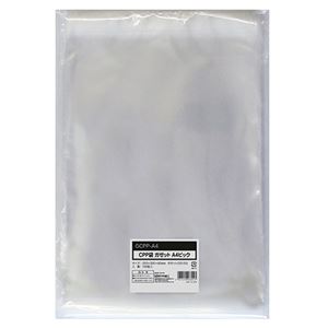 （まとめ） 今村紙工 CPP袋 ガゼットA4ビックフタ・テープ付 250×（20+20）×320+60mm 0.04mm厚 GCPP-A4 1パック（100枚） 【×5セット】
