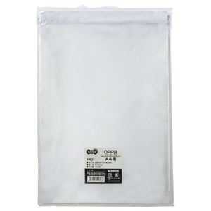 TANOSEE OPP袋 フタ・テープ付A4用 225×310+40mm 1セット（1000枚：100枚×10パック）