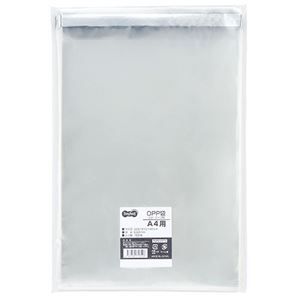TANOSEE OPP袋 フタ・テープ付A4用 225×310+40mm 1セット（1000枚：100枚×10パック）