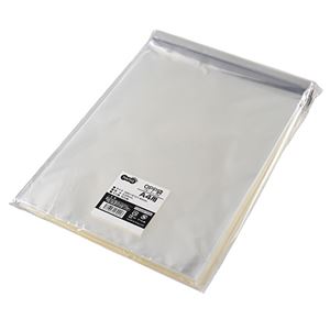 （まとめ） TANOSEE OPP袋 フタ・テープ付A4用 225×310+40mm 1パック（500枚） 【×3セット】