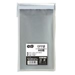 （まとめ） TANOSEE OPP袋 フタ・テープ付A6用 110×170+40mm 1セット（500枚：100枚×5パック） 【×5セット】
