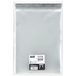 （まとめ） TANOSEE OPP袋 フタ・テープ付B5用 195×270+40mm 1セット（500枚：100枚×5パック） 【×3セット】