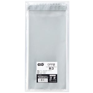 （まとめ） TANOSEE OPP袋 フタ・テープ付長3 120×235+40mm 1セット（1000枚：100枚×10パック） 【×3セット】