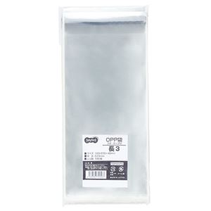 （まとめ） TANOSEE OPP袋 フタ・テープ付長3 120×235+40mm 1セット（1000枚：100枚×10パック） 【×3セット】
