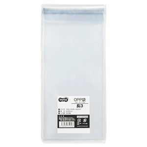 （まとめ） TANOSEE OPP袋 フタ・テープ付長3 120×235+40mm 1セット（1000枚：500枚×2パック） 【×3セット】