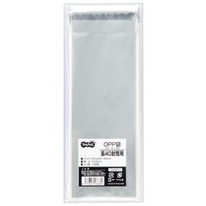 （まとめ） TANOSEE OPP袋 フタ・テープ付長40封筒用 90×225+40mm 1セット（1000枚：100枚×10パック） 【×3セット】