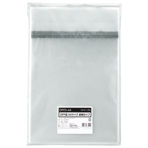 （まとめ） OPP袋 フタ・テープ付 胴糊タイプA4用 225×310+40mm 1パック（100枚） 【×10セット】
