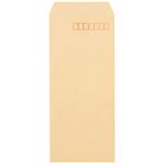 （まとめ） TANOSEE クラフト封筒 テープ付長40 70g／m2 〒枠あり 1パック（100枚） 【×10セット】