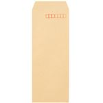 （まとめ） TANOSEE クラフト封筒 テープ付長4 70g／m2 〒枠あり 1パック（100枚） 【×10セット】
