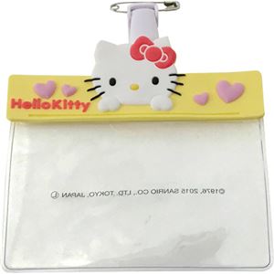 （まとめ） ティティメディカル ネームホルダーハローキティ イエロー 234106 1個 【×5セット】