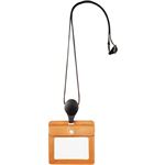 （まとめ） アスカ IDカードホルダーオープンポケットタイプ ブラウン ID02BR 1個 【×5セット】