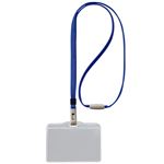 （まとめ） ライオン事務器 つりさげ名札 ヨコ型ソフトタイプ 平ひも レッド N73SR-10P 1パック（10個） 【×5セット】