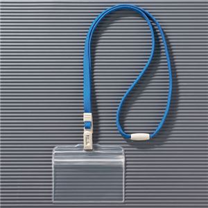 （まとめ） ライオン事務器 つりさげチャック式名札ヨコ型 ソフトタイプ 平ひも ブラック N77CR-10P 1パック（10個） 【×3セット】