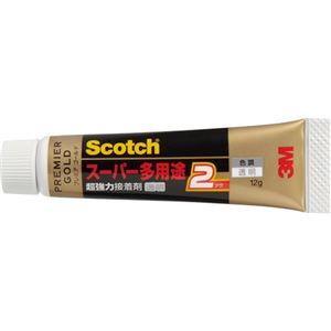 （まとめ） 3M スコッチ 超強力接着剤プレミアゴールド スーパー多用途2 12g 9077S 1本 【×10セット】