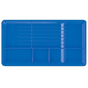 ライオン事務器 ペン皿130×238×18mm 青 NO.100 1セット（10個）