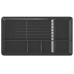 ライオン事務器 ペン皿130×238×18mm 黒 NO.100 1セット（10個）