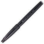 （まとめ） ぺんてる 筆タッチサインペン ブラックSES15C-A 1本 【×50セット】