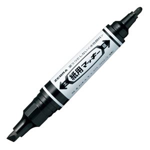 （まとめ） ゼブラ 水性マーカー紙用マッキー（太+細） 黒 WYT5-BK 1本 【×50セット】