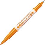 （まとめ） ゼブラ 水性マーカー紙用マッキー極細（細+極細） オレンジ WYTS5-OR 1本 【×50セット】