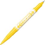 （まとめ） ゼブラ 水性マーカー紙用マッキー極細（細+極細） 黄 WYTS5-Y 1本 【×50セット】