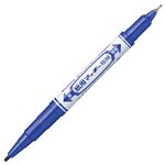 （まとめ） ゼブラ 水性マーカー紙用マッキー極細（細+極細） 青 WYTS5-BL 1本 【×50セット】