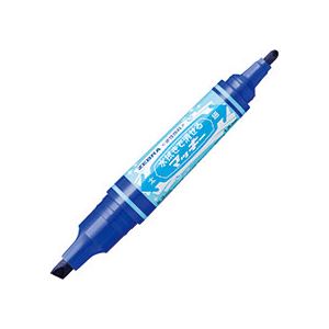 （まとめ） ゼブラ 水拭きで消せるマッキー太字+細字 青 P-WYT17-BL 1本 【×30セット】