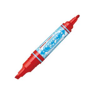 （まとめ） ゼブラ 水拭きで消せるマッキー太字+細字 赤 P-WYT17-R 1本 【×30セット】