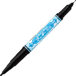 （まとめ） ゼブラ 水拭きで消せるマッキー極細（細字+極細） 黒 P-WYTS17-BK 1本 【×30セット】